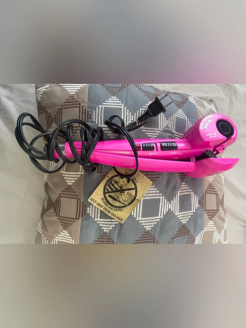 Unbranded Hot Pink Portable Hair Dryer Brush